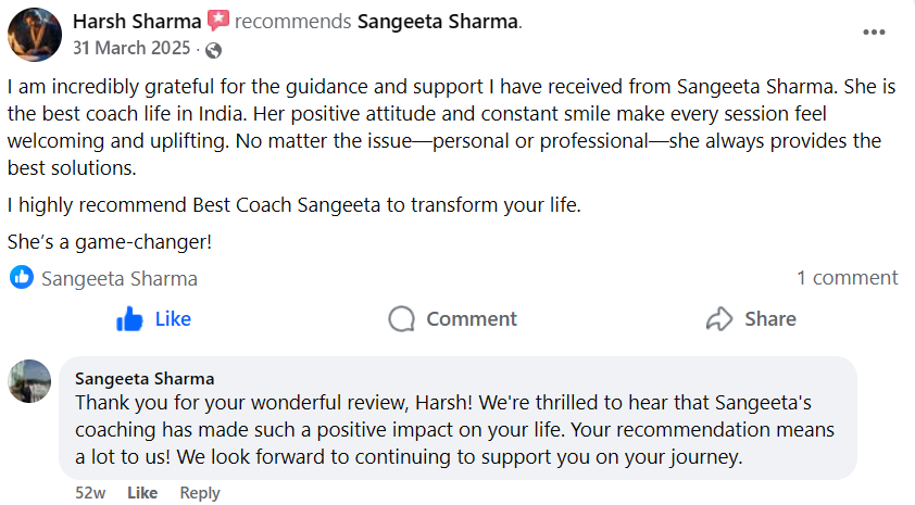 harsh - review for best emotional wellness expert in india