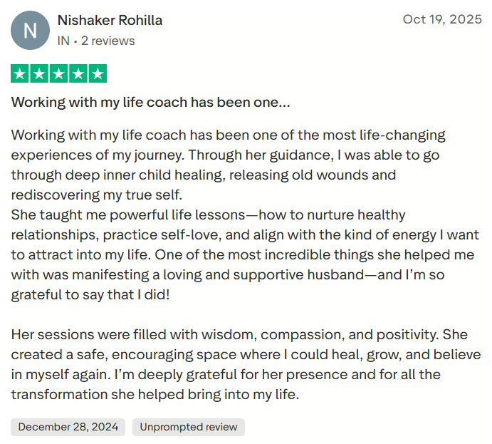 positive reviews of best life coach sangeeta