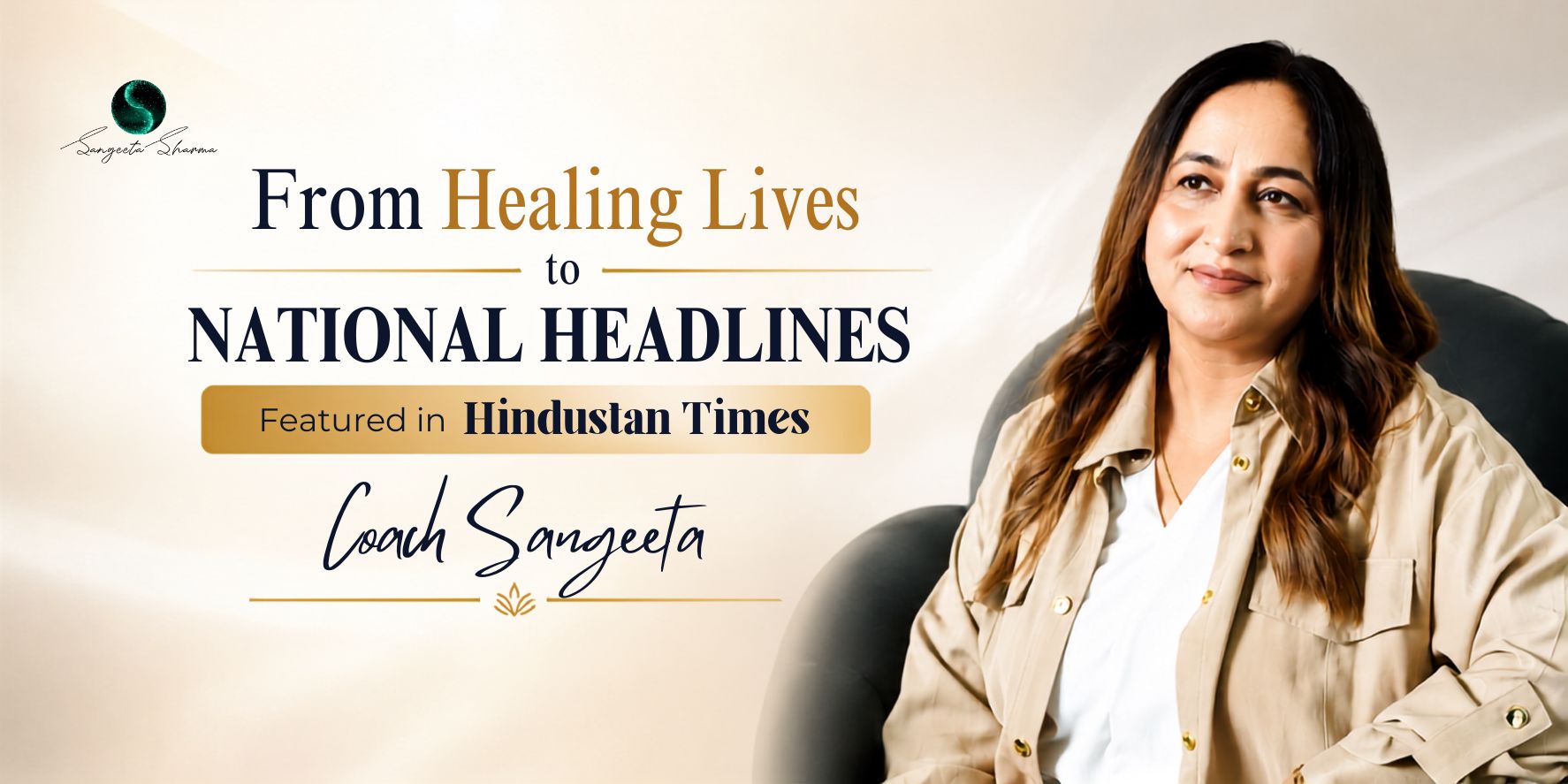 from healing live to national headlines - featured in hindustan times - coach sangeeta
