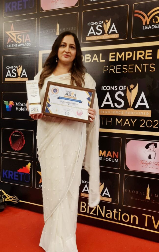 icons of asia awards to coach sangeeta