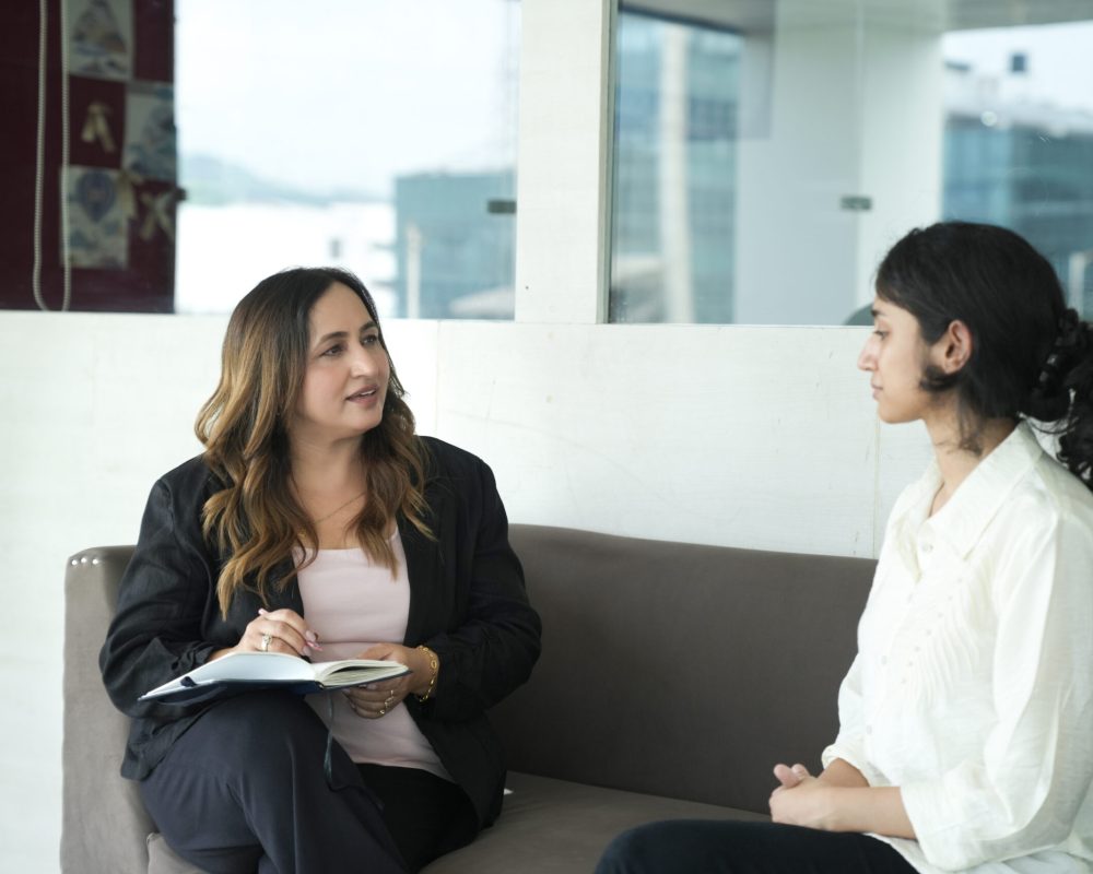 Coach Sangeeta Sharma coaching conversation with a client